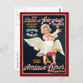 Vintag Foie Gras Pate Werbung Postkarte (Vorne/Hinten)