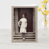 Vintag Foil Fencer Helene Mayer Grußkarte Karte (Gelbe Blume)