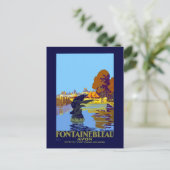 Vintag Fontainebleau Paris Frankreich Reisen Postkarte (Stehend Vorderseite)