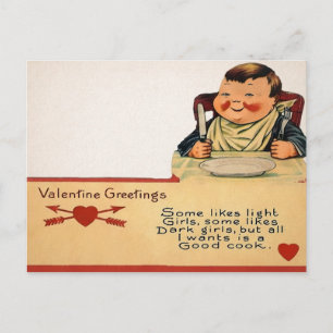 Vintag Food Valentine Postkarte
