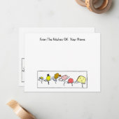 Vintag Foods Editable Kitekarte Mitteilungskarte (Vorderseite/Rückseite Beispiel)