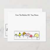 Vintag Foods Editable Kitekarte Mitteilungskarte (Vorne/Hinten)