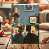 Vintag Football Erntedank Dinner Feiertagskarte