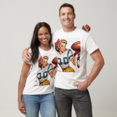 Vintag Football Girl Illustration T-Shirt (Unisex)