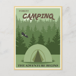 Vintag Forest Camping Postkarte