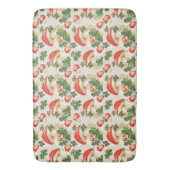 Vintag Forest Mushroom Lucky Clover Pattern Badematte (Vorderseite Vertikal)