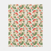 Vintag Forest Mushroom Lucky Clover Pattern Fleecedecke (Vorderseite)