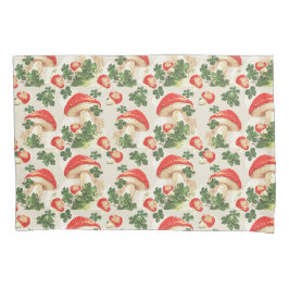 Vintag Forest Mushroom Lucky Clover Pattern Kissenbezug