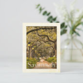 Vintag Forsyth Park - Savannah, GA Postkarte (Stehend Vorderseite)