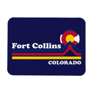 Vintag Fort Collins Colorado Magnet