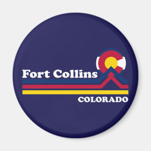 Vintag Fort Collins Colorado Magnet
