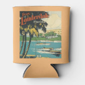 Vintag Fort Lauderdale Florida Boote Dosenkühler (Vorderseite)