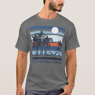 Vintag Fort Lauderdale Florida Summer 80er Beach S T-Shirt