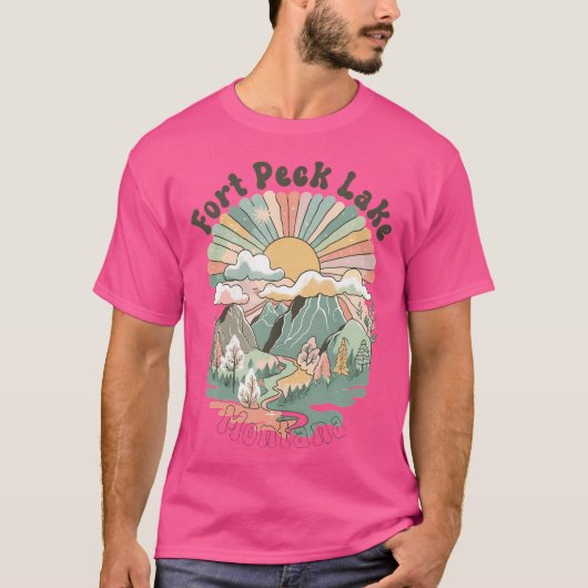 Vintag Fort Peck Montana T-Shirt (Vorderseite)