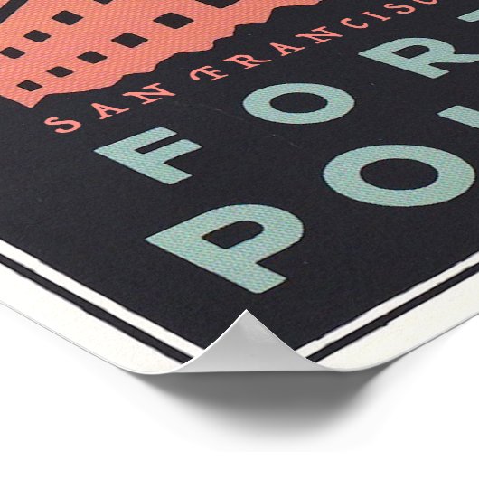 Vintag Fort Point Travel Poster (Ecke)
