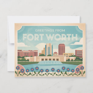 Vintag Fort Worth Postcard   Grüße Postkarte