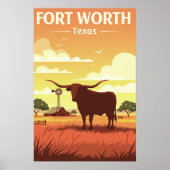 Vintag Fort Worth Poster (Vorne)