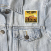 Vintag Fort Worth Texas Button (Beispiel)