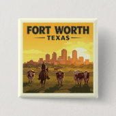 Vintag Fort Worth Texas Button (Vorderseite)