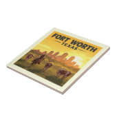 Vintag Fort Worth Texas Fliese (Seite)