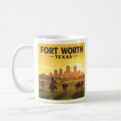 Vintag Fort Worth Texas Kaffeetasse (Links)