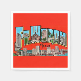 Vintag Fort Worth TX Serviette