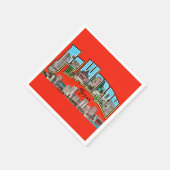 Vintag Fort Worth TX Serviette (Ecke)