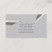 Vintag Fountain Pen Writer Visitenkarte (Rückseite)