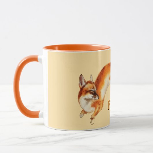 Vintag Fox Art Foxy Tasse Cup (Links)