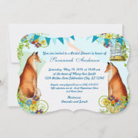 Vintag Fox Bunting Garden Brautparty lädt ein