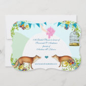 Vintag Fox Bunting Garden Brautparty lädt ein Einladung (Rückseite)