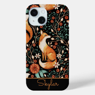 Vintag Fox Floral Botanic Muster Name Case-Mate iPhone Hülle