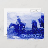 Vintag Fox Hunt Danke Postcard Postkarte (Vorne/Hinten)