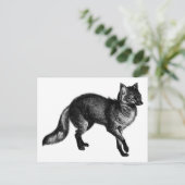 Vintag Fox Postkarte (Stehend Vorderseite)