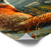 Vintag Fox: Zeitloser Wildcharakter Poster (Ecke)