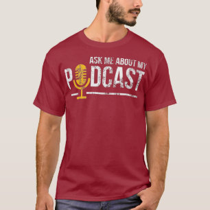 Vintag Fragte mich über meinen Podcast beunruhigt T-Shirt