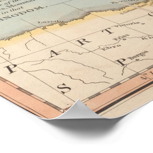 Vintag France Map Poster (Ecke)