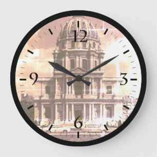 Vintag France Paris Church Saint Louis Invalides Große Wanduhr