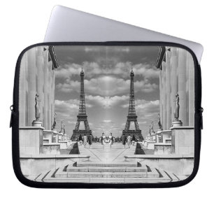Vintag France Paris Eiffel Turm Chaillot Palast Laptopschutzhülle