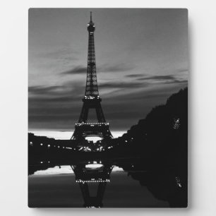 Vintag France Paris Eiffel Turm Reflexion 1970 Fotoplatte