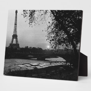 Vintag France Paris Eiffel Turm Sonnenuntergang Fotoplatte