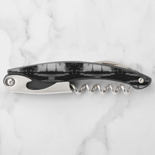 Vintag France Paris Eiffel Turm Sonnenuntergang Kellnermesser (Vorderseite)