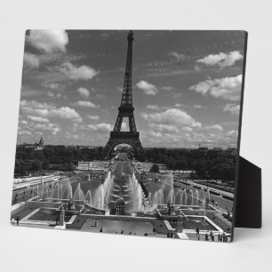 Vintag France Paris Fontains Tower Eiffel Fotoplatte