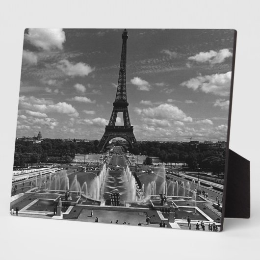 Vintag France Paris Fontains Tower Eiffel Fotoplatte (Seite)