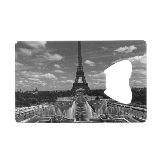 Vintag France Paris Fontains Tower Eiffel Geldbeutel Flaschenöffner (Vorderseite (Horizontal))