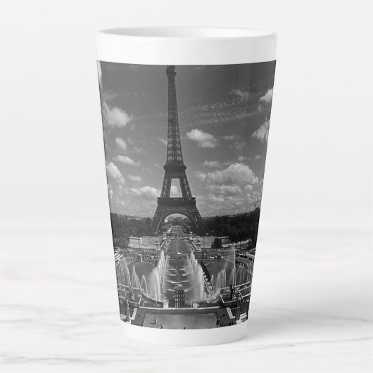 Vintag France Paris Fontains Tower Eiffel Milchtasse (Vorderseite)