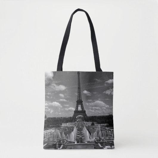 Vintag France Paris Fontains Tower Eiffel Tasche (Vorderseite)