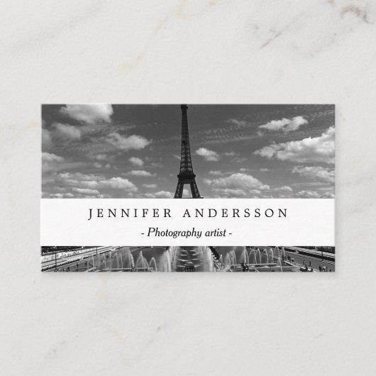 Vintag France Paris Fontains Tower Eiffel Visitenkarte (Vorderseite)