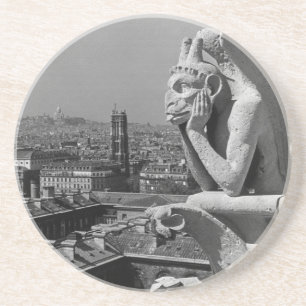 Vintag France Paris Notre Dame Denker der Kathedra Getränkeuntersetzer