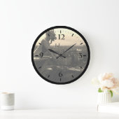 Vintag France Paris Notre Dame Kathedrale Große Wanduhr (Zuhause)